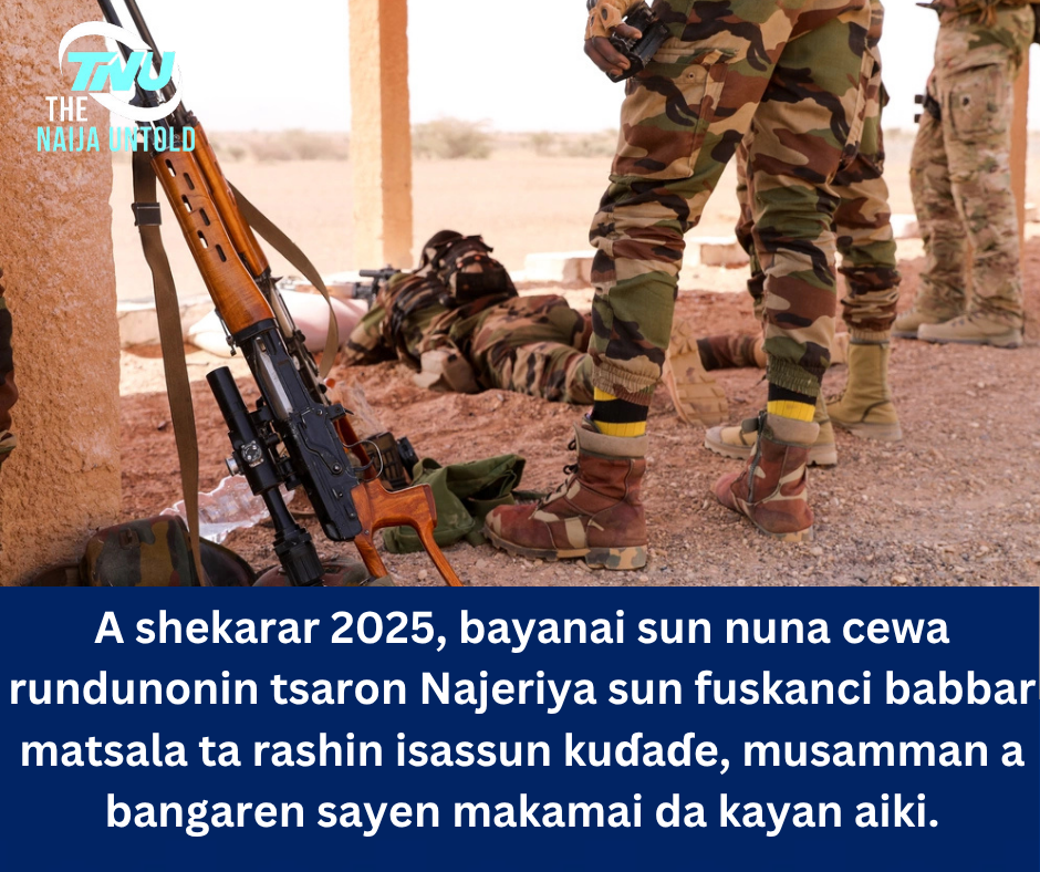 A shekarar 2025, bayanai sun nuna cewa rundunonin tsaron Najeriya sun fuskanci babbar matsala ta rashin isassun kuɗaɗe, musamman a bangaren sayen makamai da kayan aiki.
