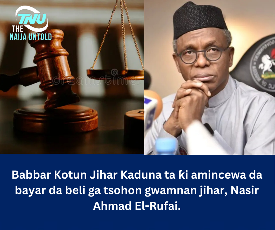 Babbar Kotun Jihar Kaduna ta ƙi amincewa da bayar da beli ga tsohon gwamnan jihar, Nasir Ahmad El-Rufai.