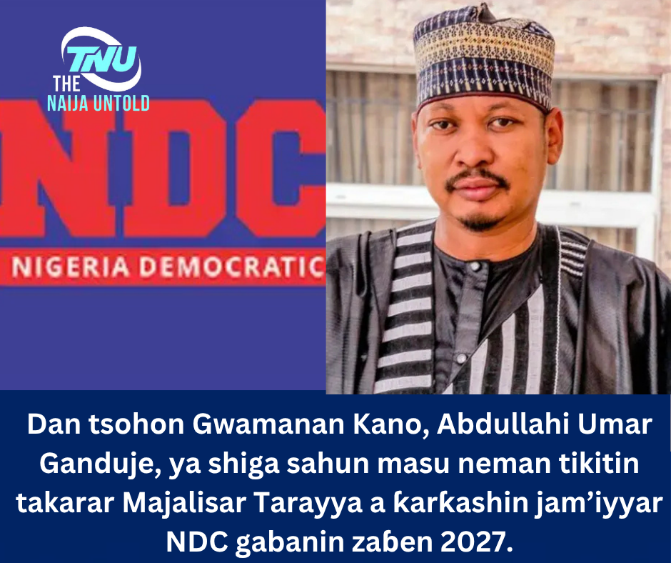 Dan tsohon Gwamanan Kano, Abdullahi Umar Ganduje, ya shiga sahun masu neman tikitin takarar Majalisar Tarayya a ƙarƙashin jam’iyyar NDC gabanin zaɓen 2027.