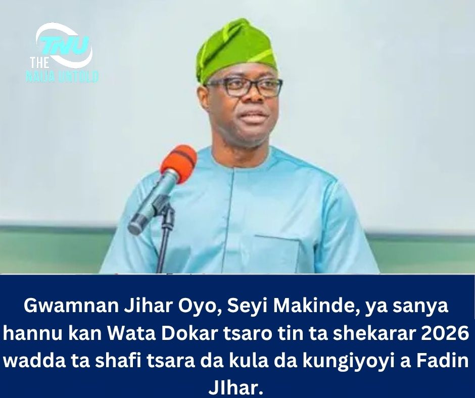 Gwamnan Jihar Oyo, Seyi Makinde, ya sanya hannu kan Wata Dokar tsaro tin ta shekarar 2026 wadda ta shafi tsara da kula da kungiyoyi a Fadin JIhar.